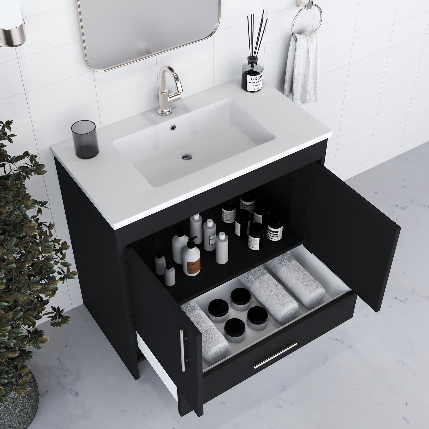 Capri 36" Bathroom Vanity with integrated counter top