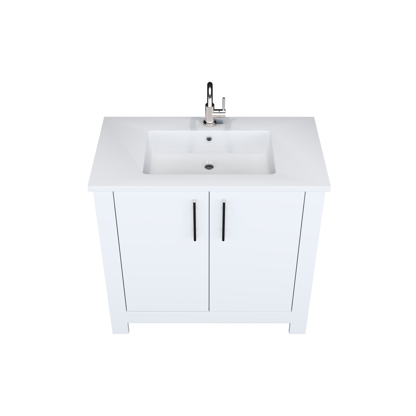 Austin 36" Bathroom Vanity with Acrylic integrated counter top