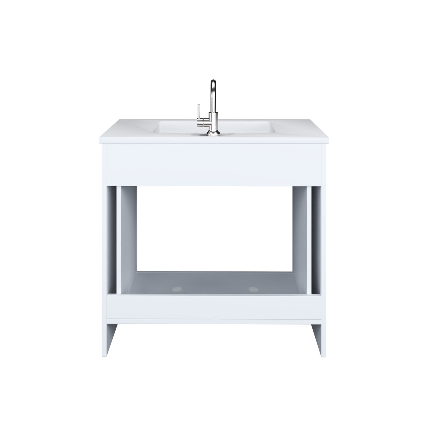 Austin 36" Bathroom Vanity with Acrylic integrated counter top