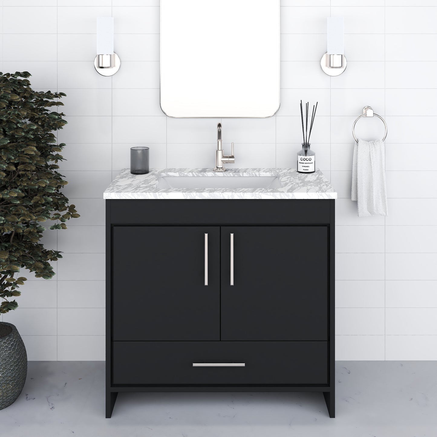 Capri 36" Bathroom Vanity with integrated counter top