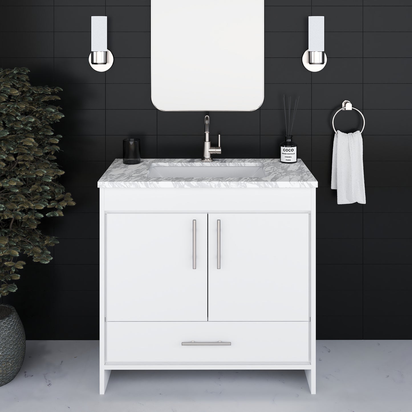 Capri 36" Bathroom Vanity with integrated counter top