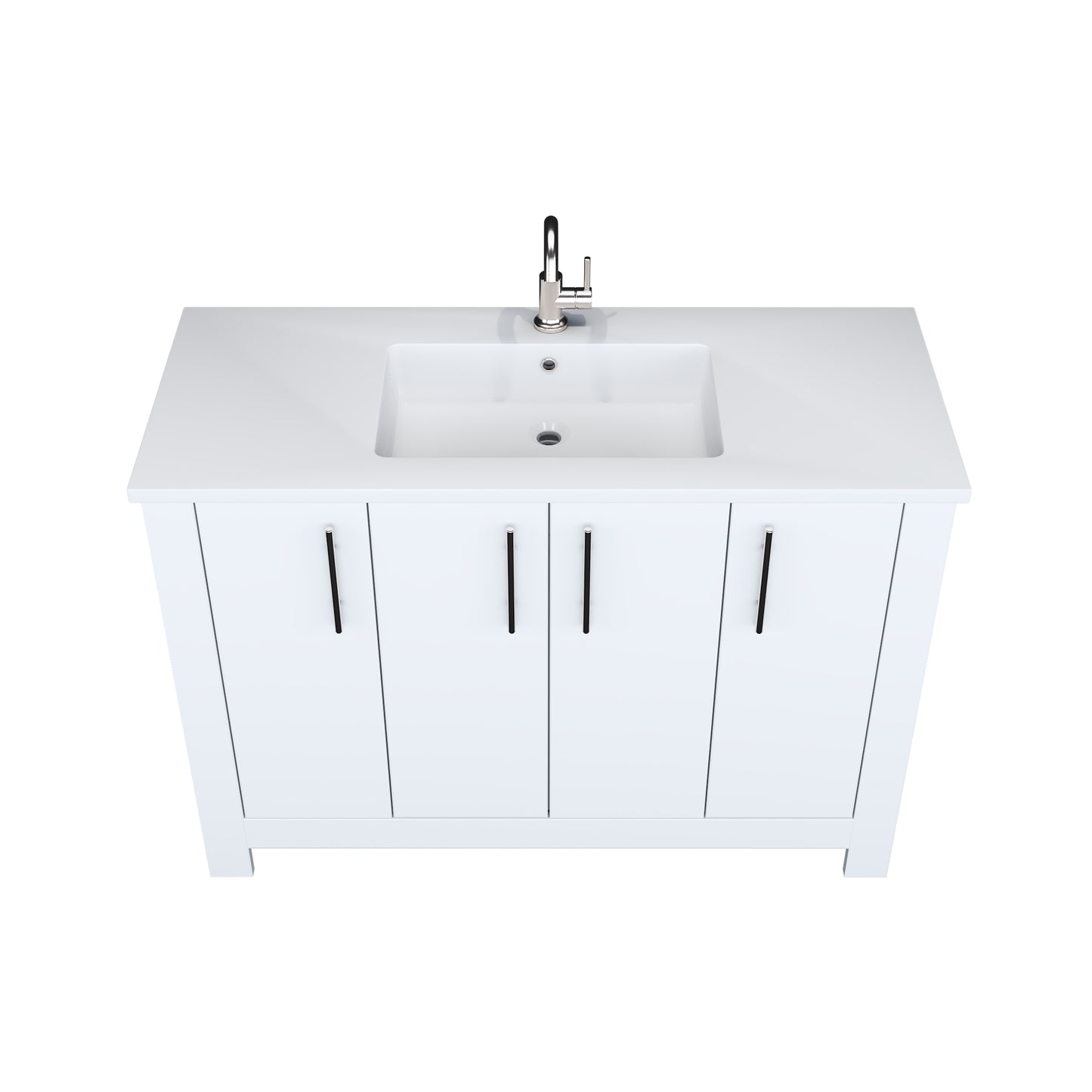 Austin 48" Bathroom Vanity with Acrylic integrated counter top