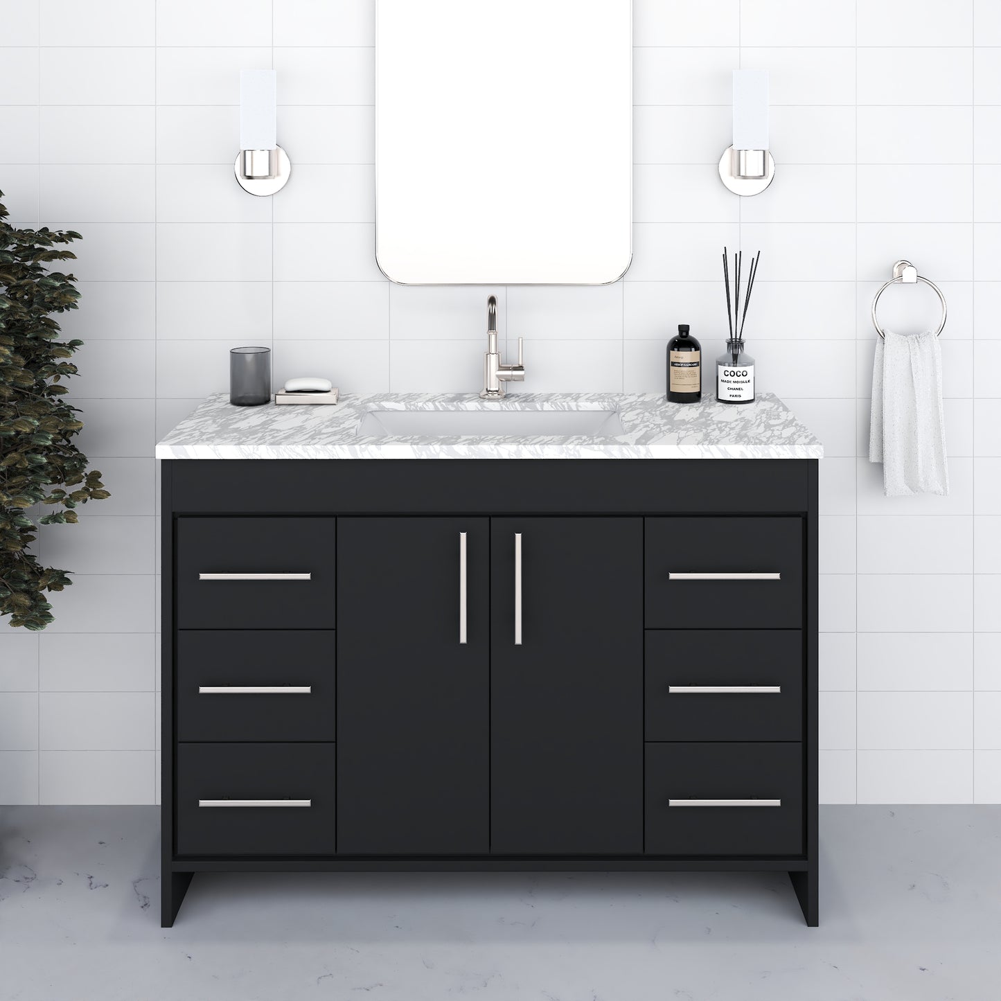 Capri 48" Bathroom Vanity with integrated counter top