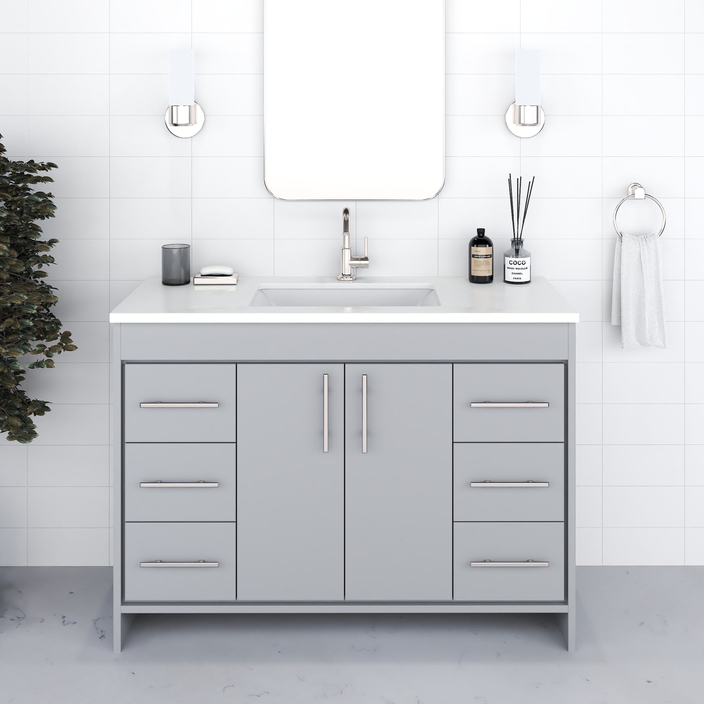 Capri 48" Bathroom Vanity with integrated counter top