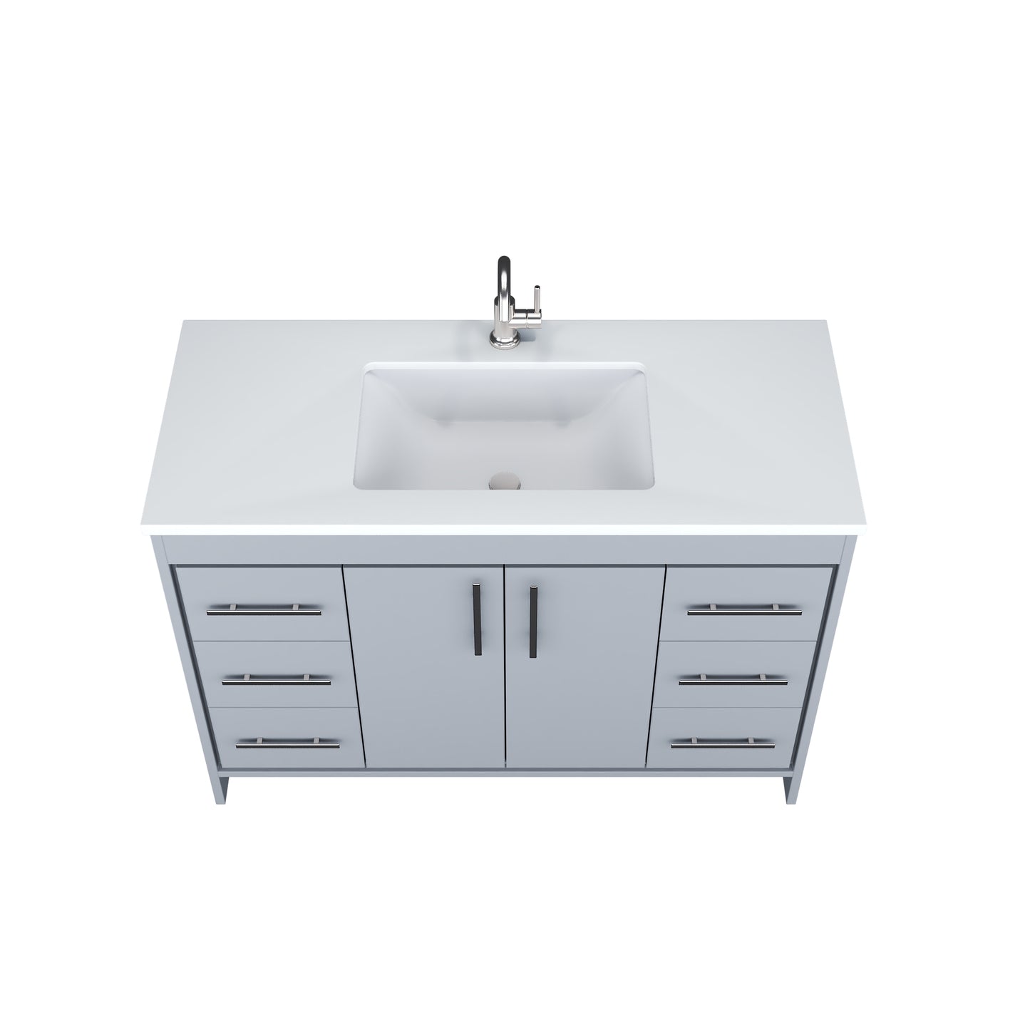 Capri 48" Bathroom Vanity with integrated counter top