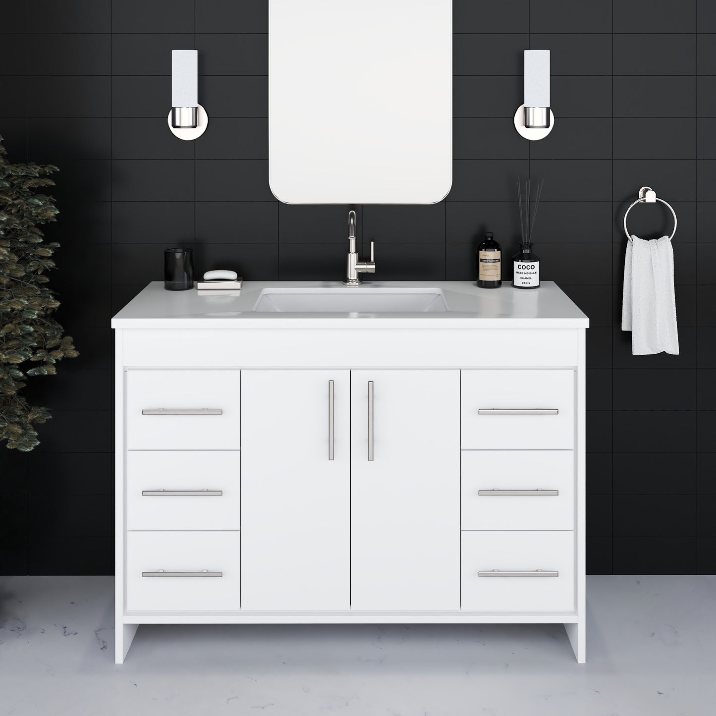 Capri 48" Bathroom Vanity with integrated counter top