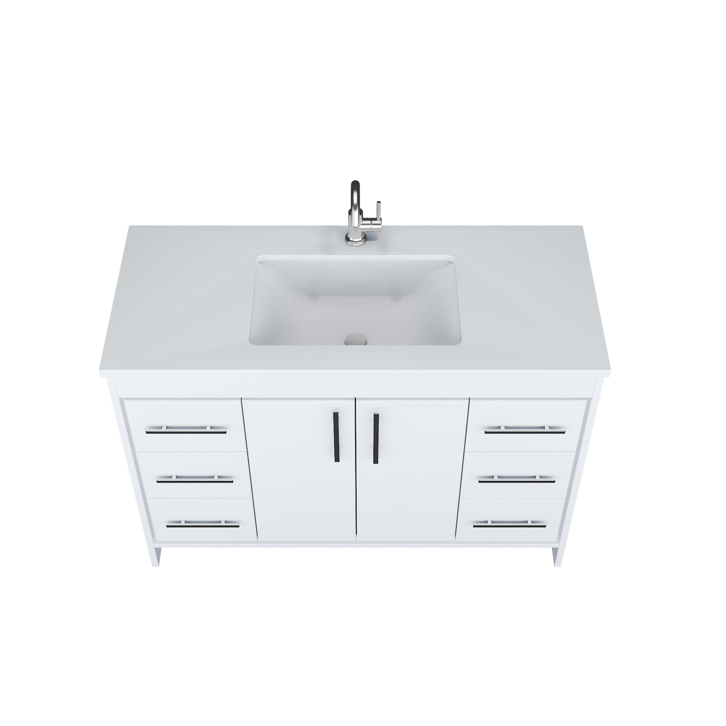 Capri 48" Bathroom Vanity with integrated counter top