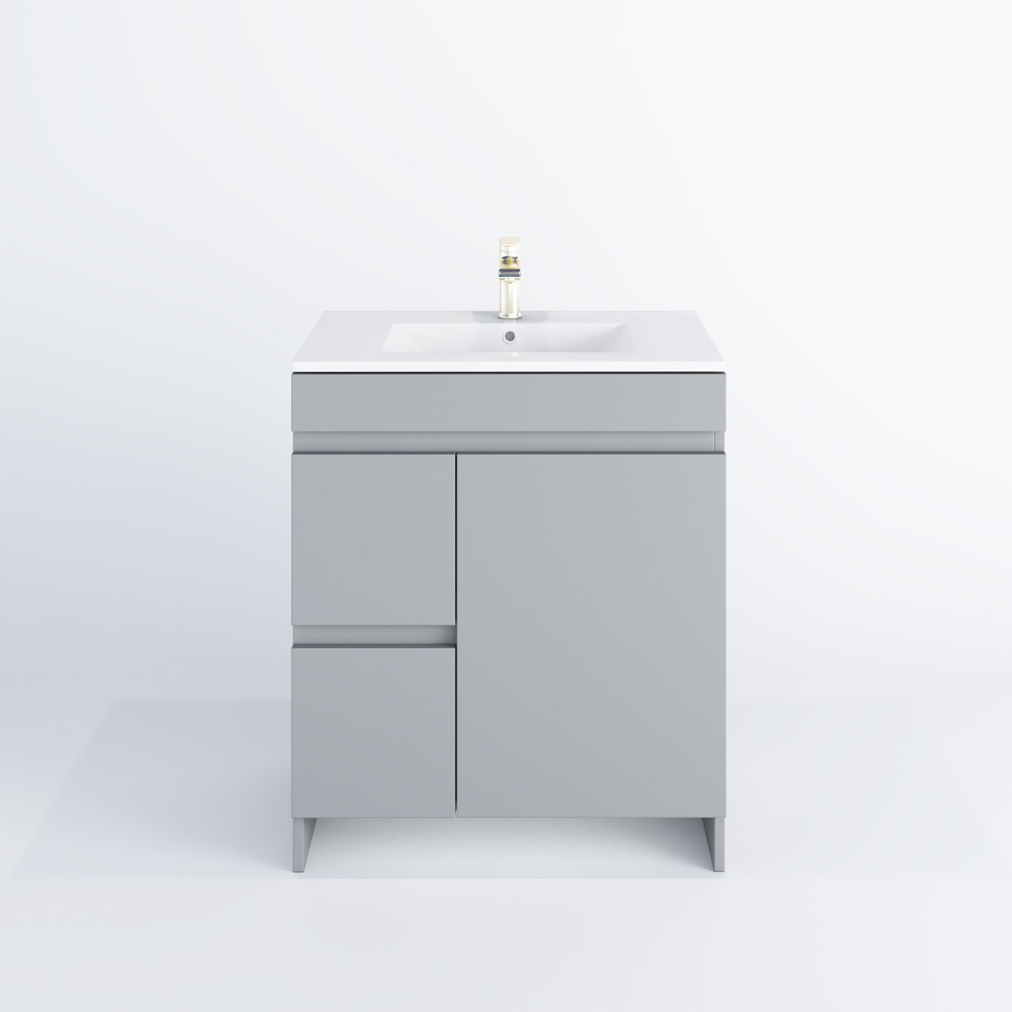 Cinnamon 30" Bathroom Vanity with integrated counter top Left Side Drawers