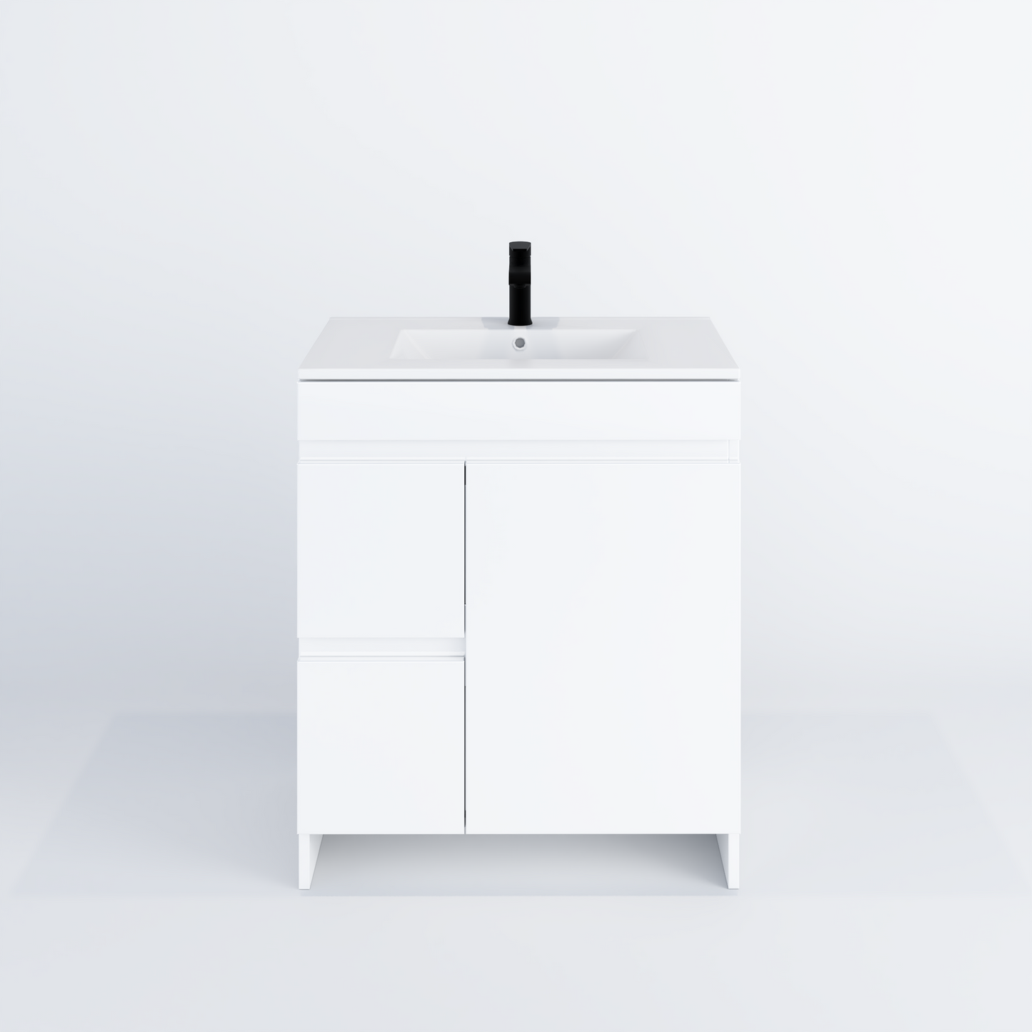 Cinnamon 30" Bathroom Vanity with integrated counter top Left Side Drawers