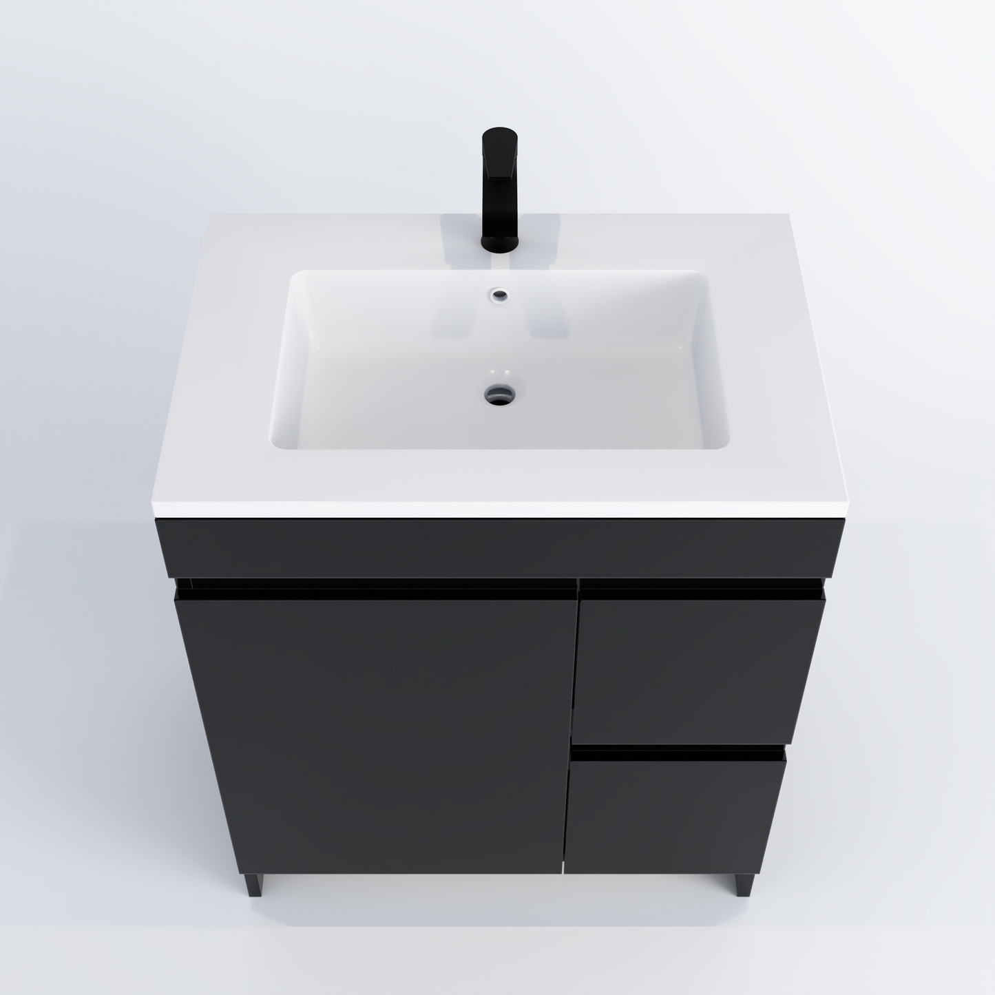 Cinnamon 30" Bathroom Vanity with integrated counter top Right Side Drawers