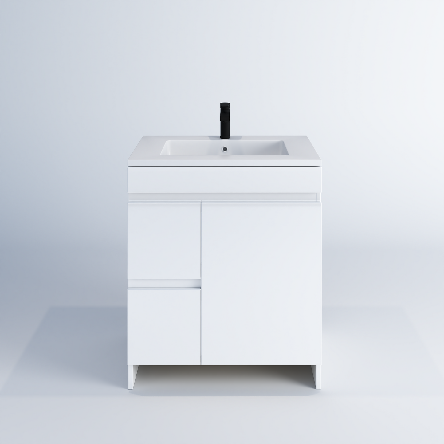 Cinnamon 30" Bathroom Vanity with integrated counter top Left Side Drawers