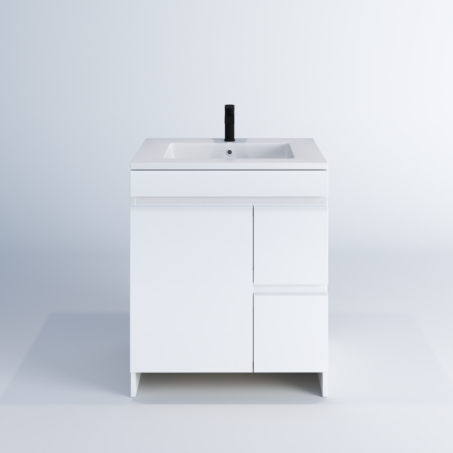 Cinnamon 30" Bathroom Vanity with integrated counter top Right Side Drawers