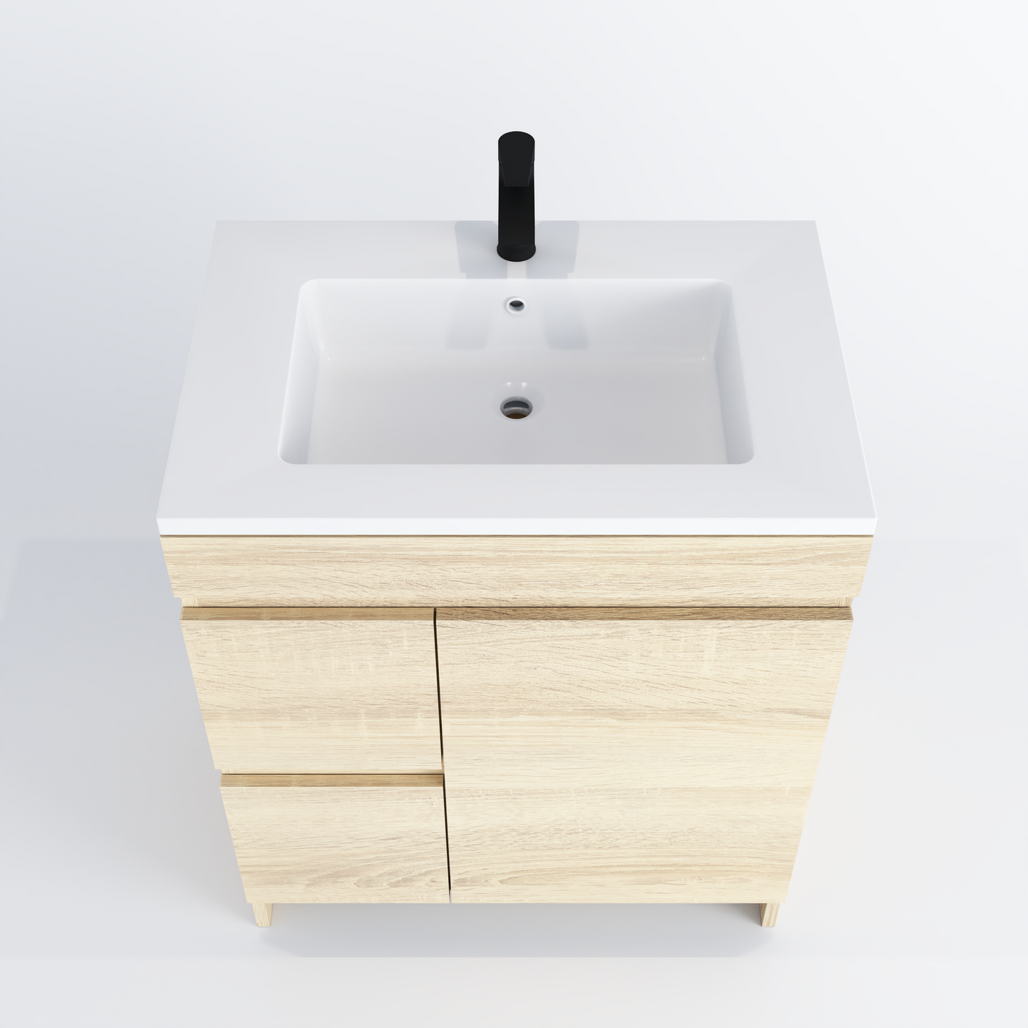 Cinnamon 30" Bathroom Vanity with integrated counter top Left Side Drawers