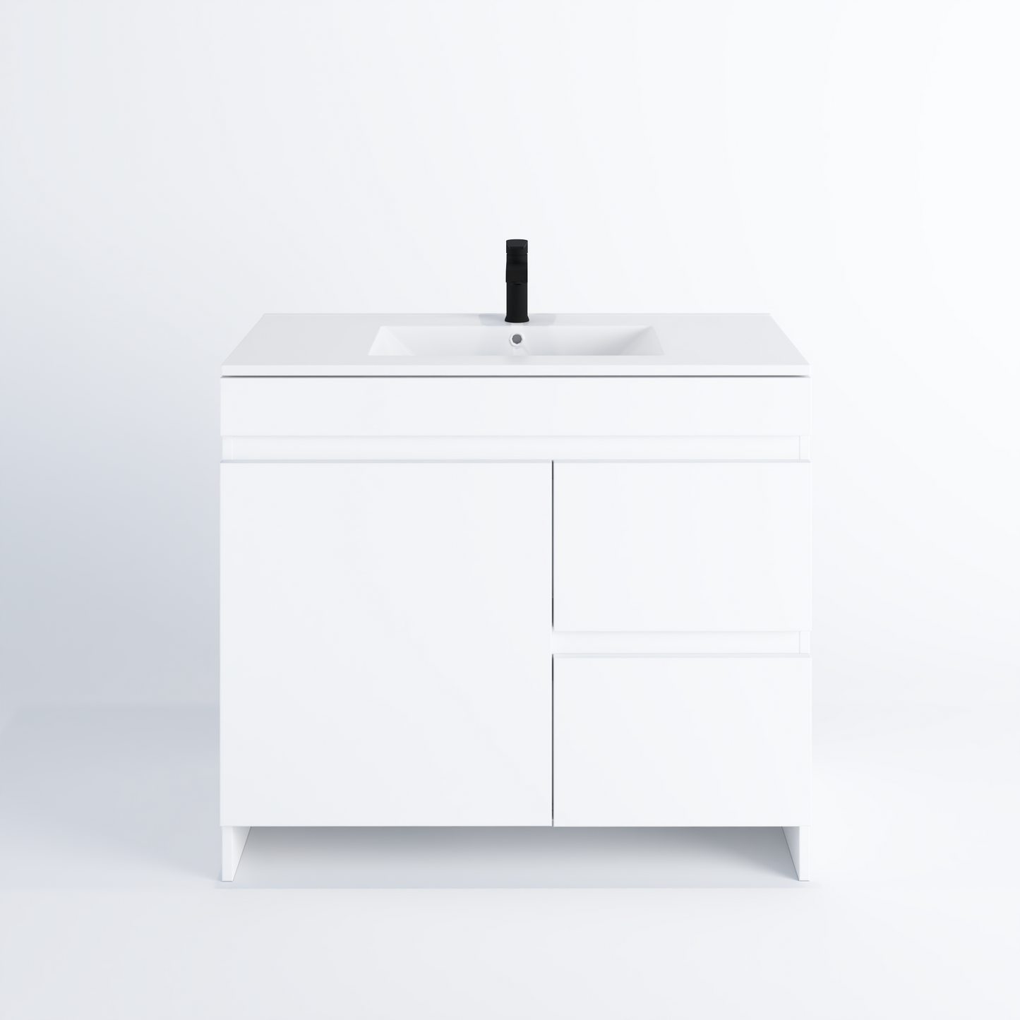 Cinnamon 36" Bathroom Vanity with integrated counter top Right Side Drawers