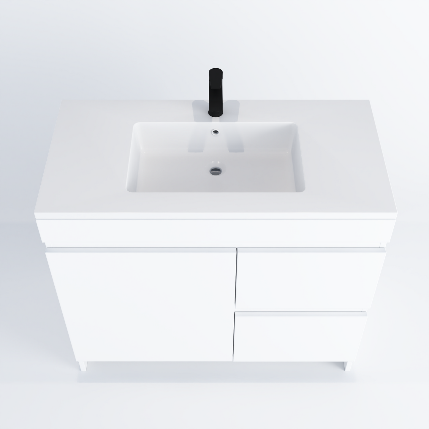 Cinnamon 36" Bathroom Vanity with integrated counter top Right Side Drawers