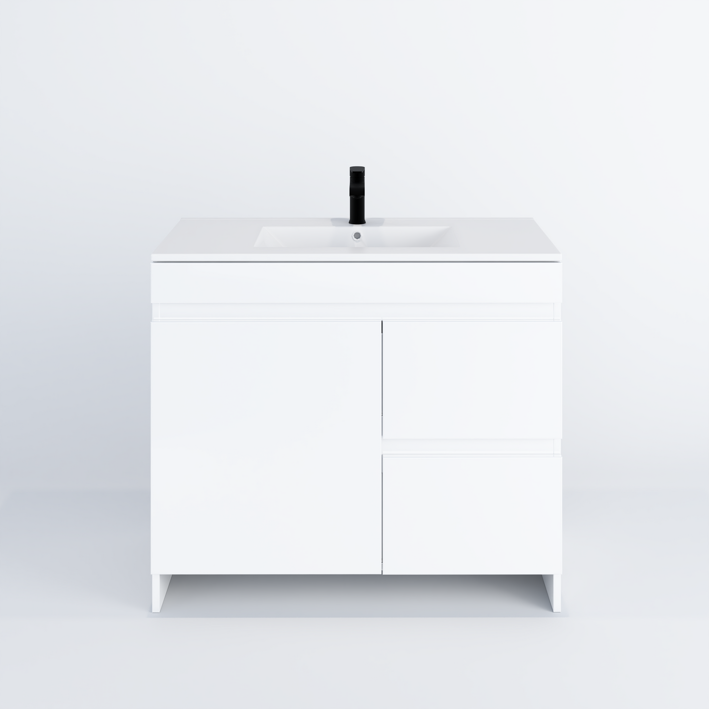 Cinnamon 40" Bathroom Vanity with integrated counter top Right Side Drawers