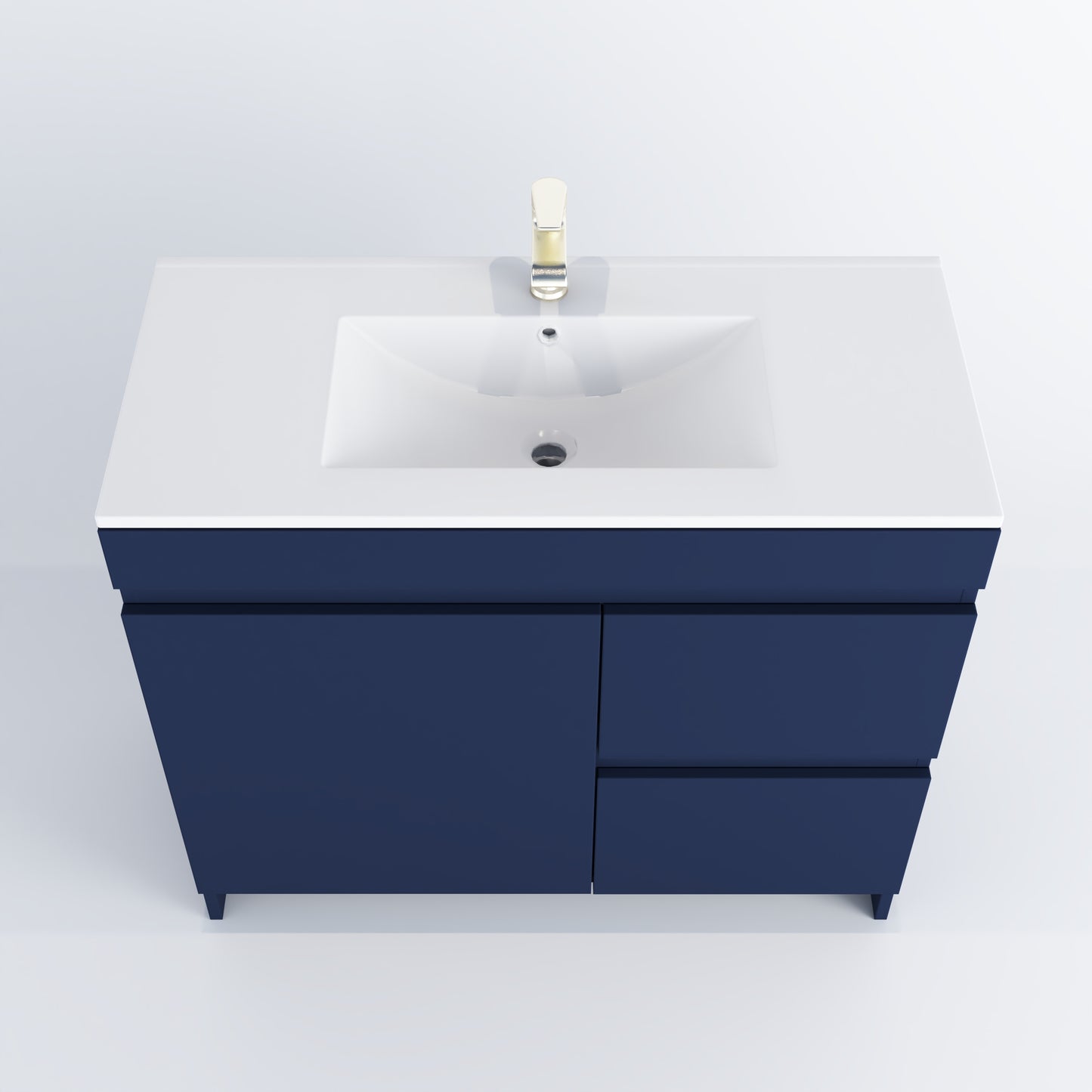 Cinnamon 40" Bathroom Vanity with integrated counter top Right Side Drawers