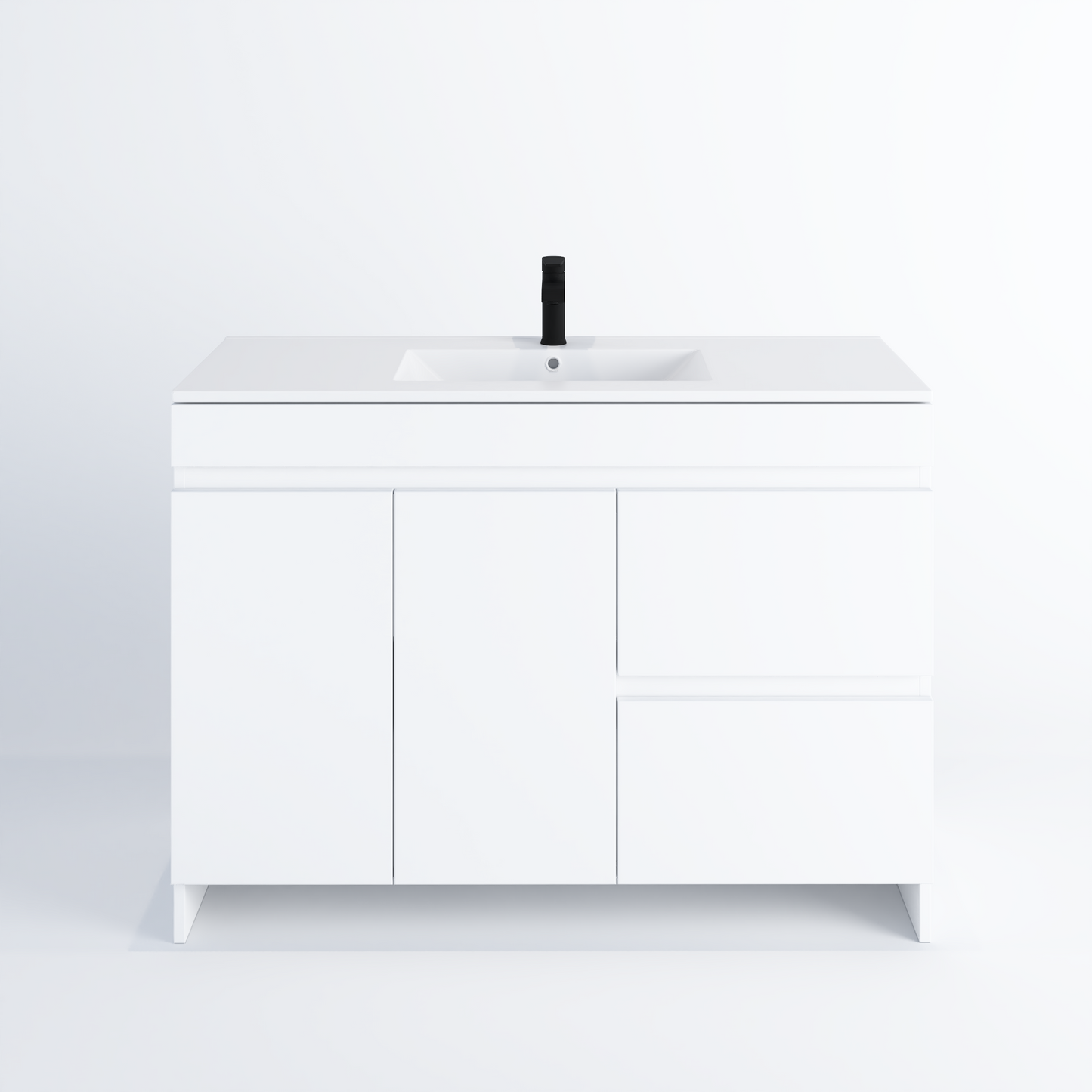 Cinnamon 48" Bathroom Vanity with integrated counter top Right Side Drawers