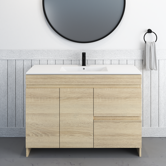 Cinnamon 48" Bathroom Vanity with integrated counter top Right Side Drawers