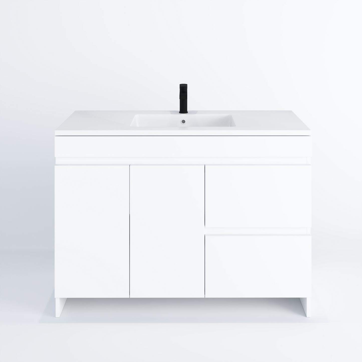 Cinnamon 48" Bathroom Vanity with integrated counter top Right Side Drawers