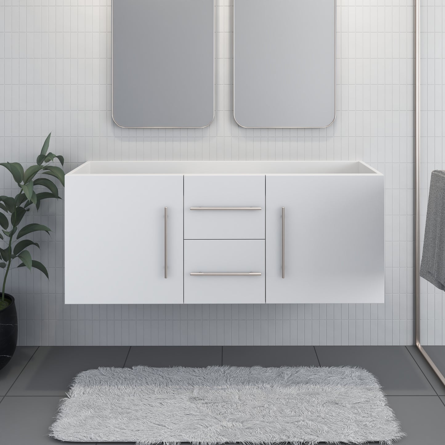 Napa 60" Double Sink Bathroom Vanity Cabinet Only