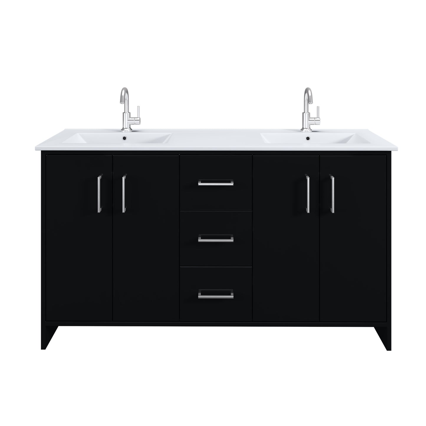 Norway 60" Double Sink Bathroom Vanity with Counter top