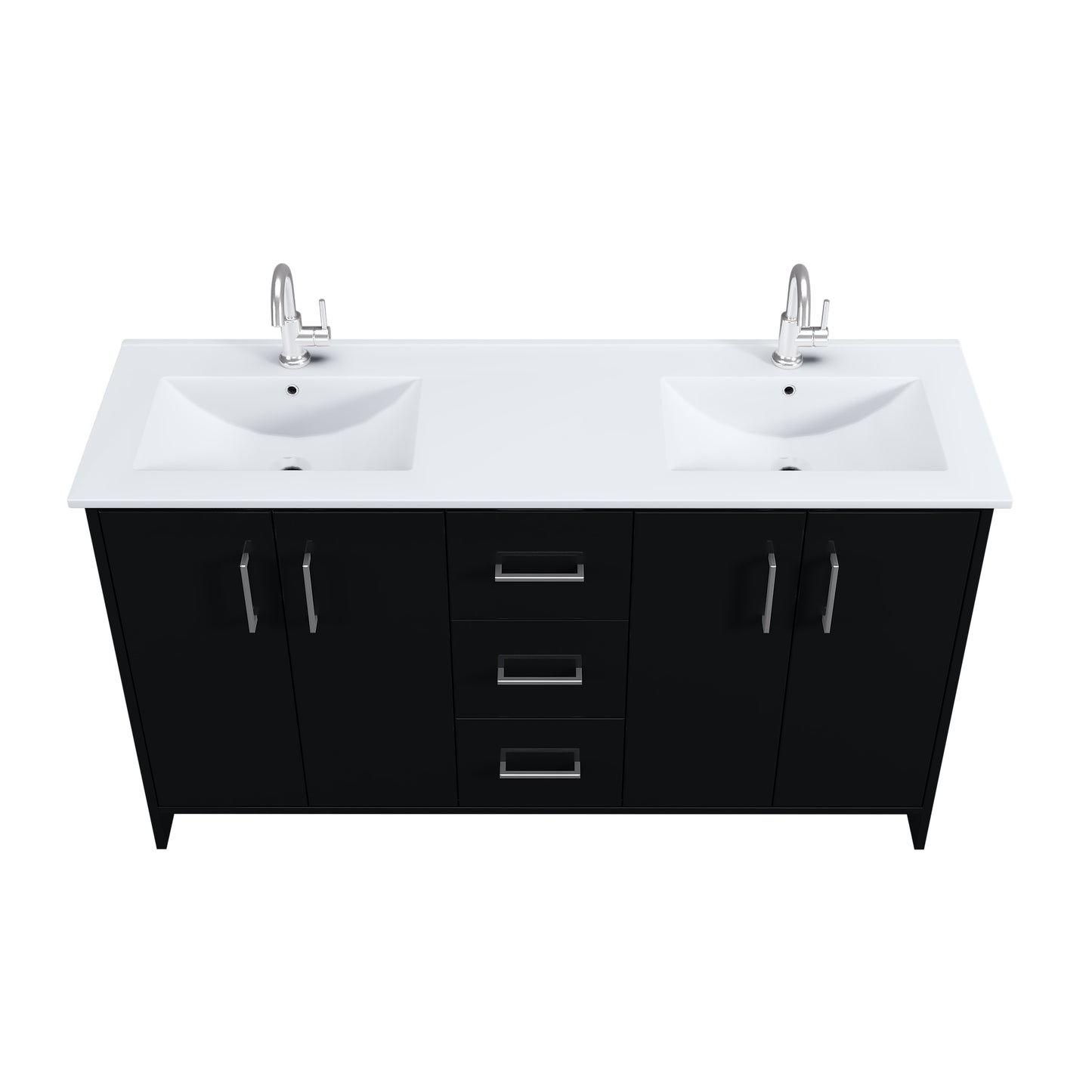 Norway 60" Double Sink Bathroom Vanity with Counter top