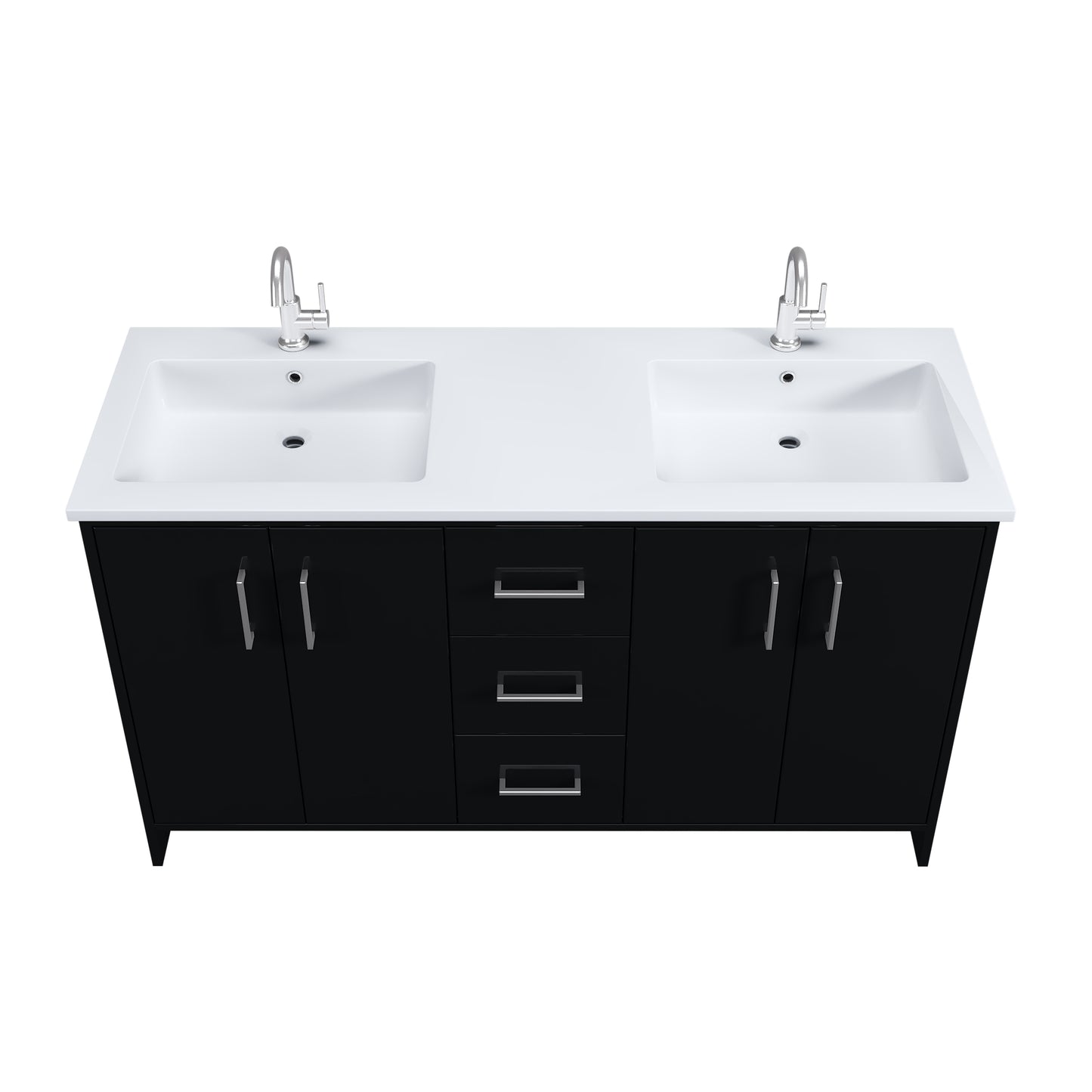 Norway 60" Double Sink Bathroom Vanity with Counter top