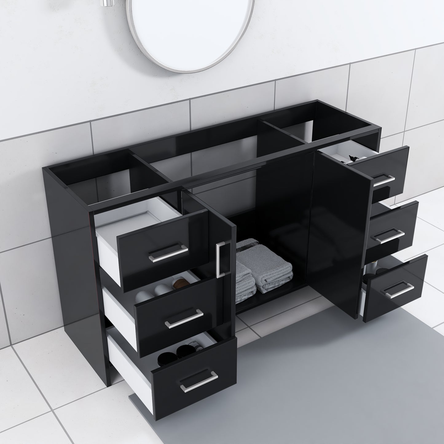 Norway 60" Single Sink Bathroom Vanity Cabinet Only
