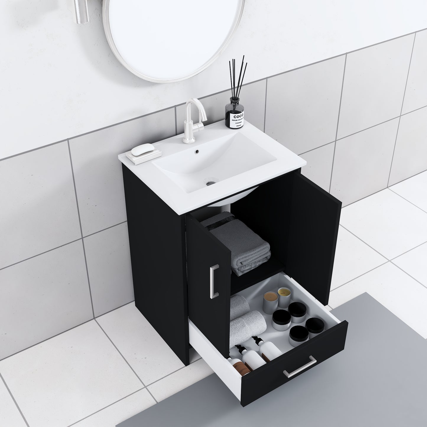 Norway 24" Bathroom Vanity with Counter top