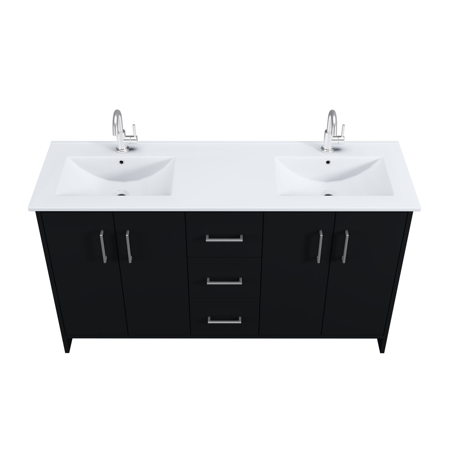Norway 60" Double Sink Bathroom Vanity with Counter top