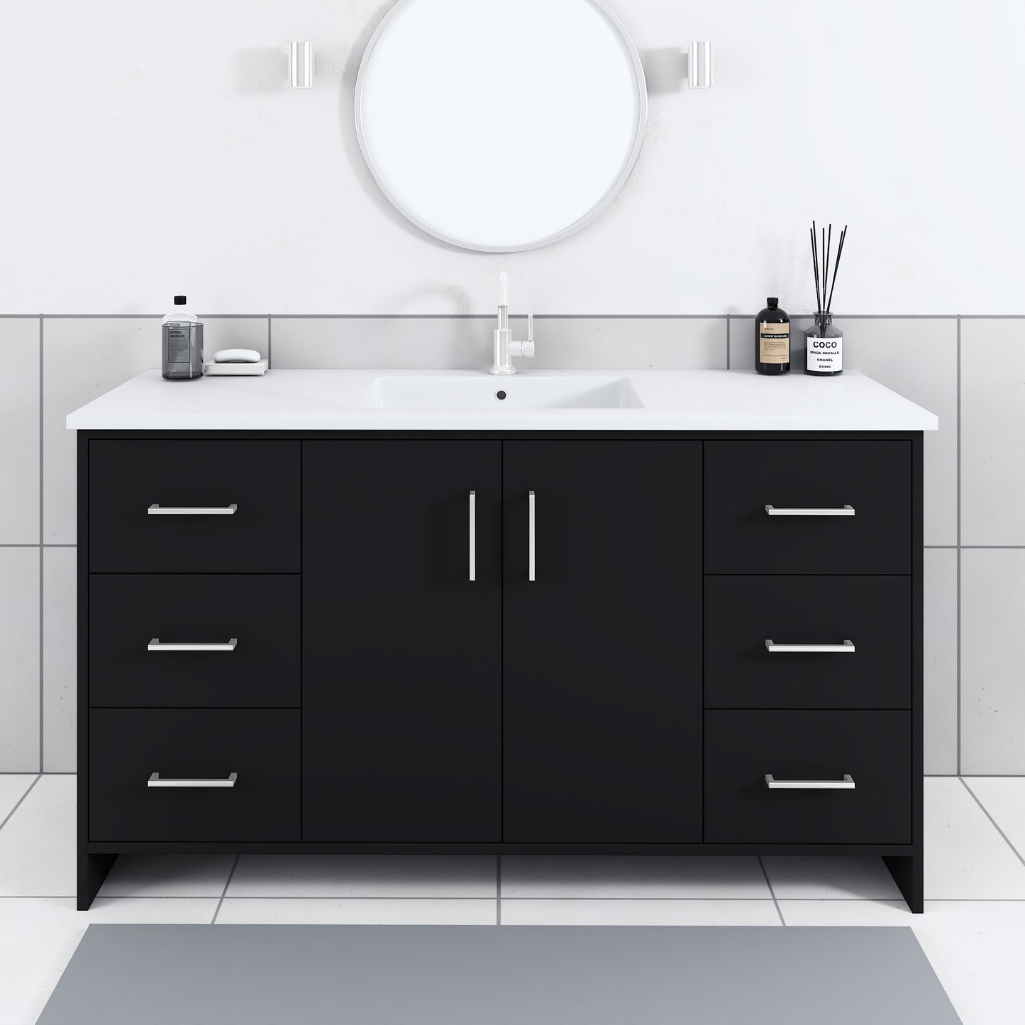Norway 60" Single Sink Bathroom Vanity with Counter top