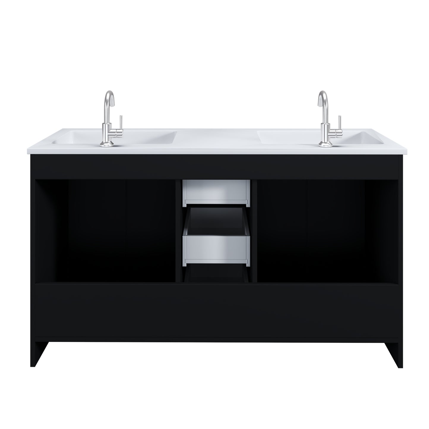 Norway 60" Double Sink Bathroom Vanity with Counter top