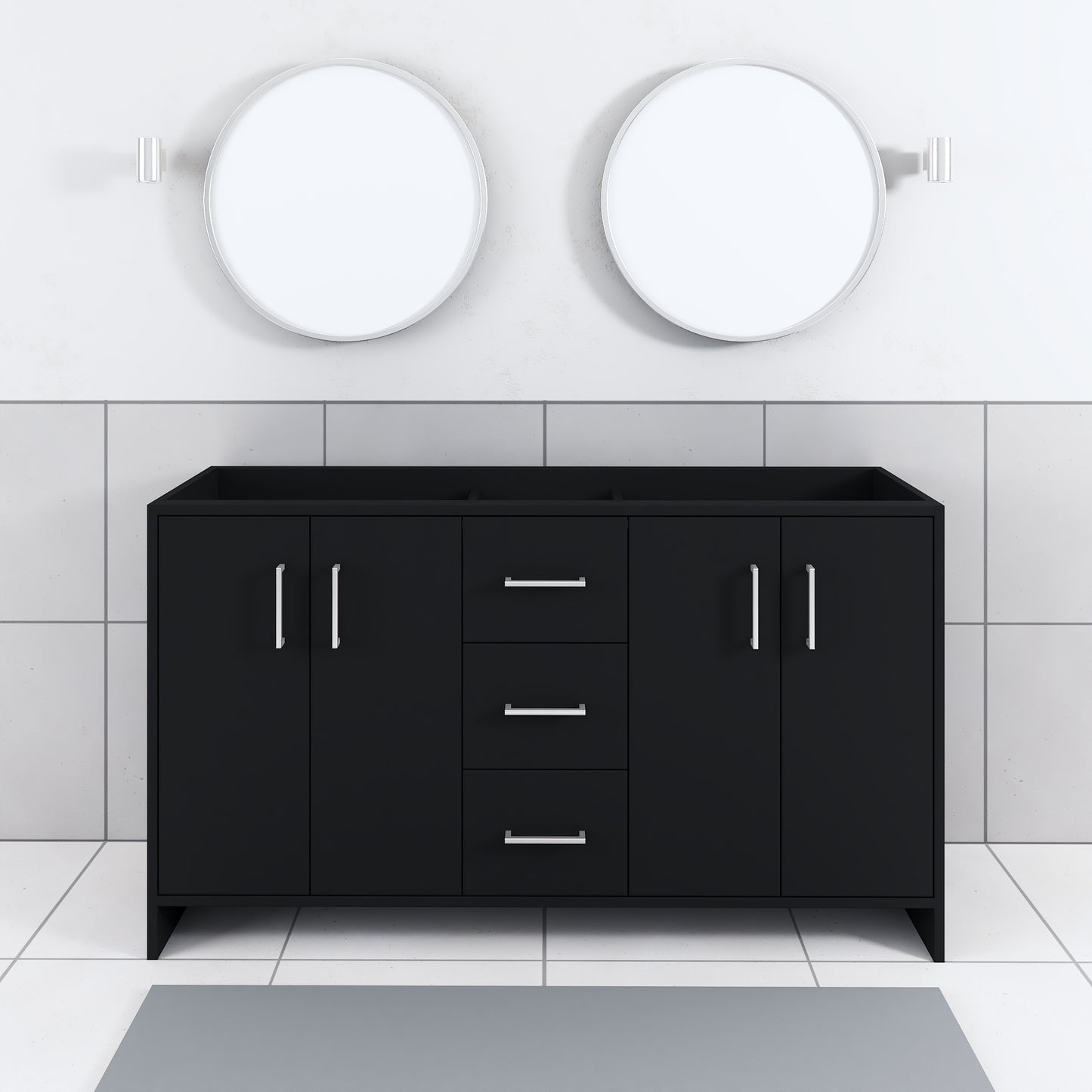 Norway 60" Double Sink Bathroom Vanity Cabinet Only