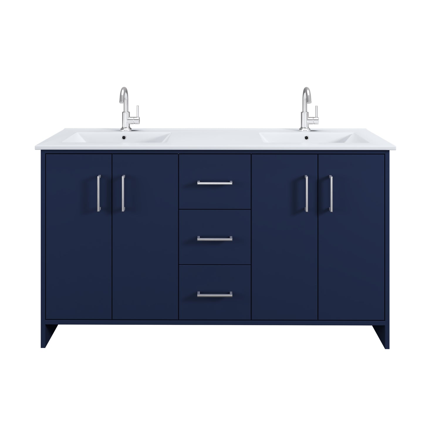 Norway 60" Double Sink Bathroom Vanity with Counter top