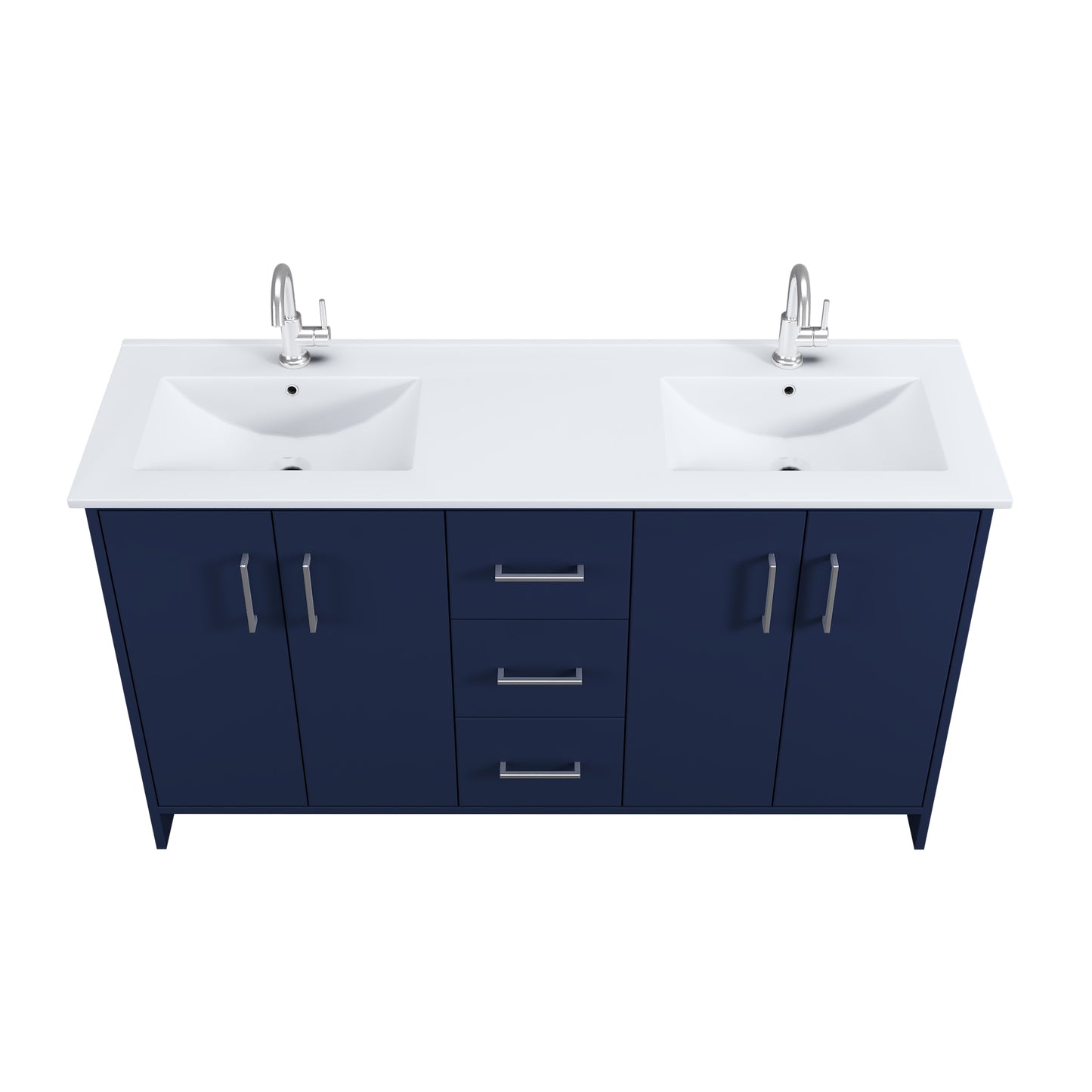 Norway 60" Double Sink Bathroom Vanity with Counter top
