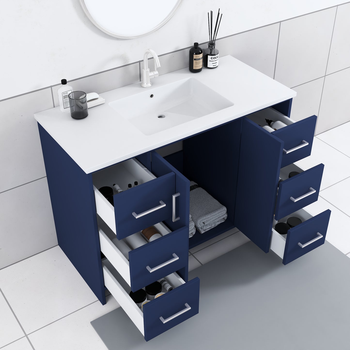 Norway 48" Bathroom Vanity with Counter top