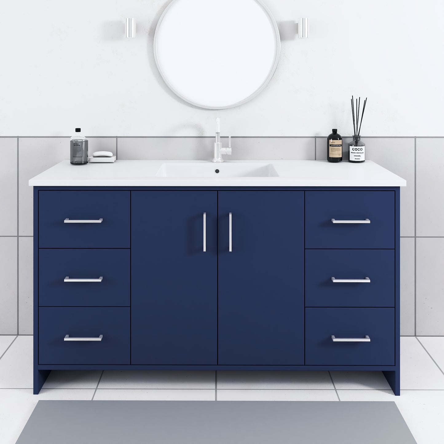 Norway 60" Single Sink Bathroom Vanity with Counter top