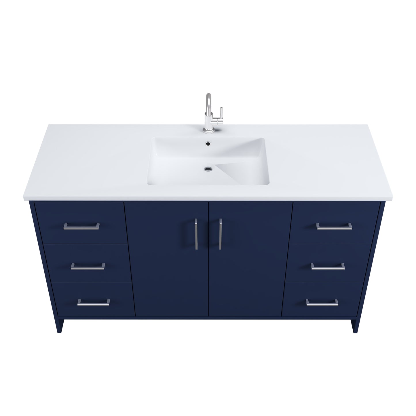 Norway 60" Single Sink Bathroom Vanity with Counter top