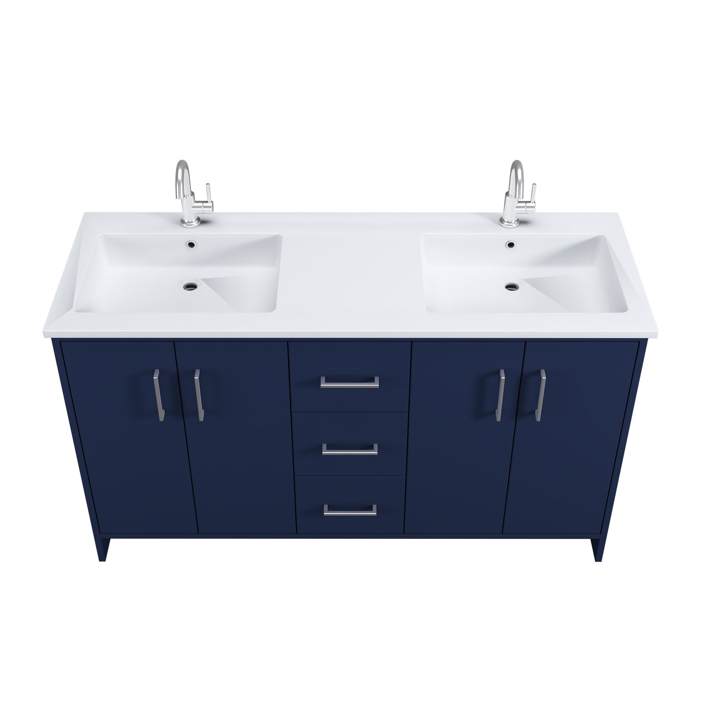 Norway 60" Double Sink Bathroom Vanity with Counter top