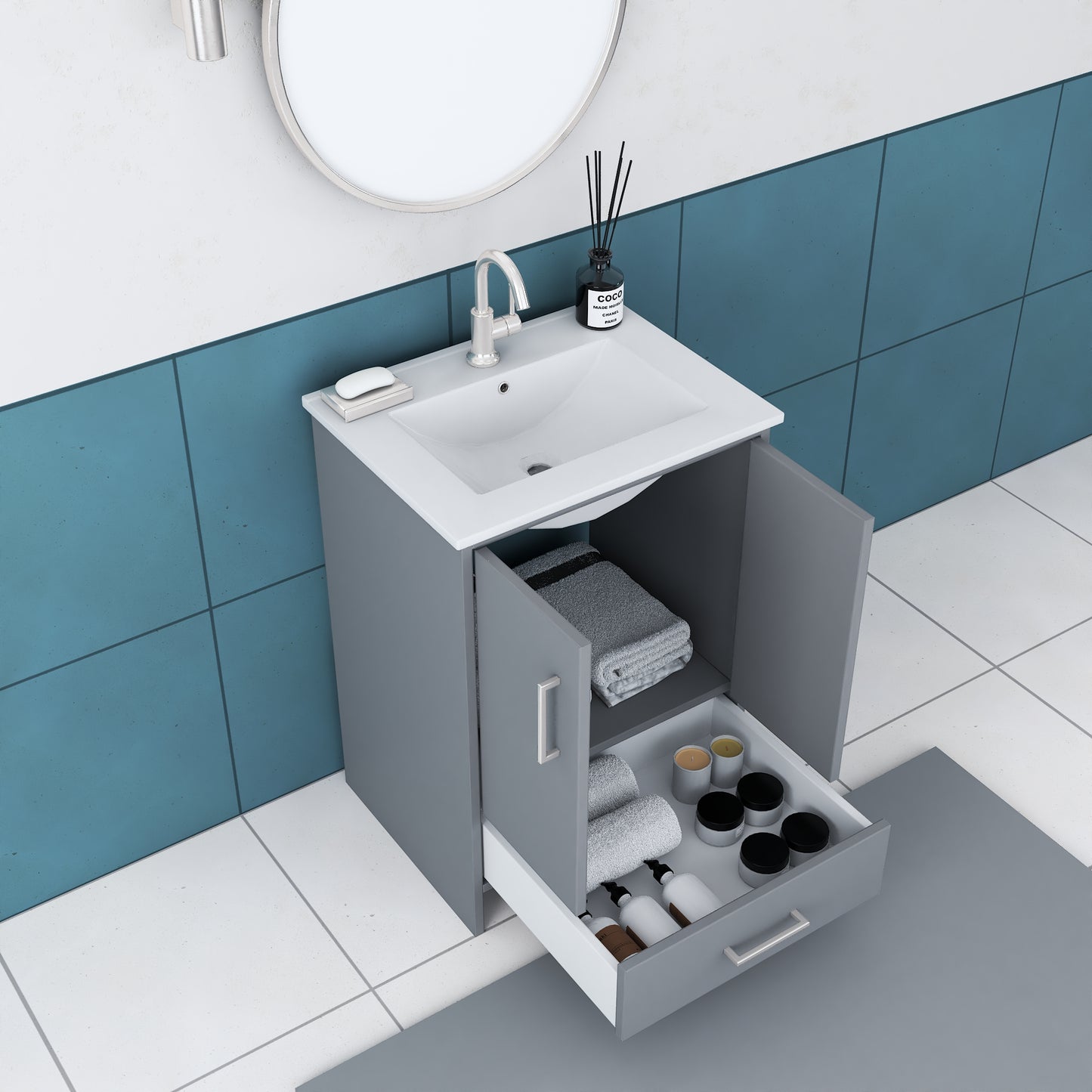 Norway 24" Bathroom Vanity with Counter top