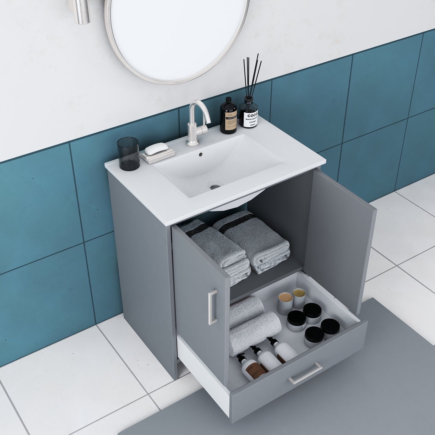 Norway 30" Bathroom Vanity with Counter top