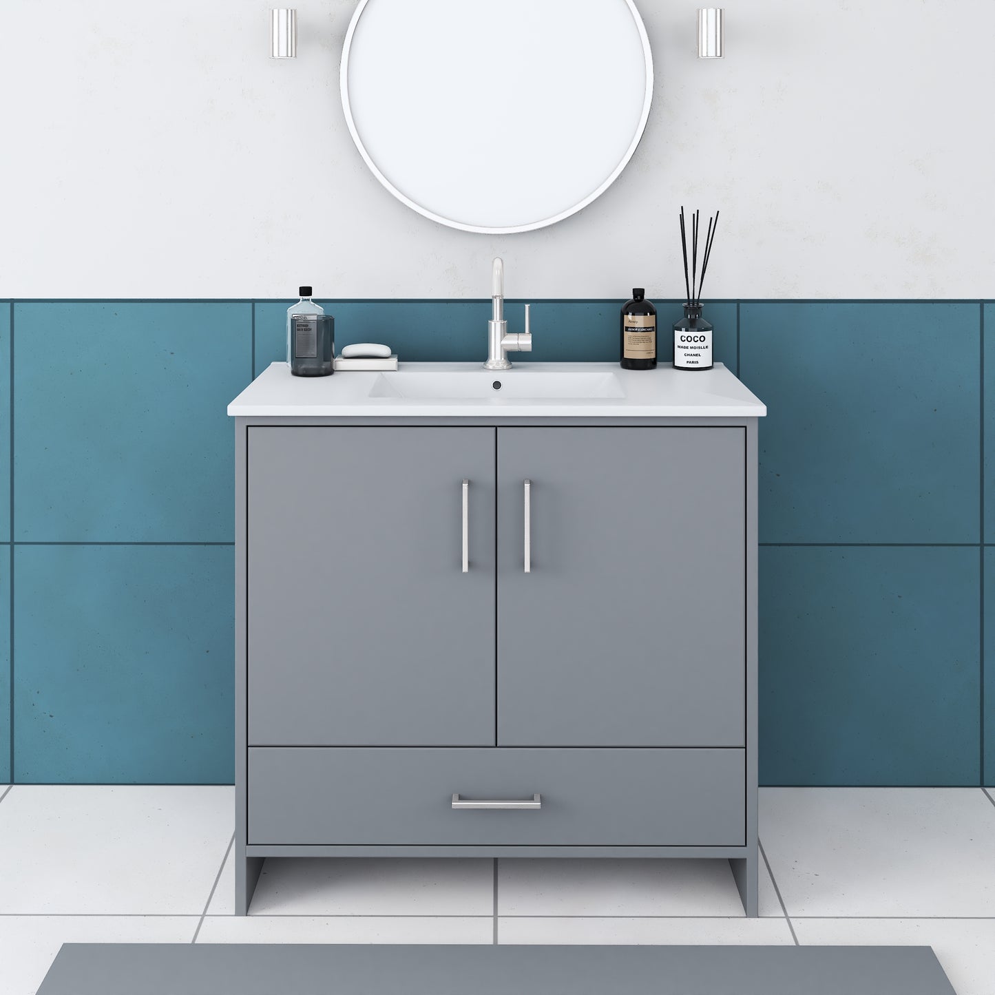 Norway 36" Bathroom Vanity with Counter top