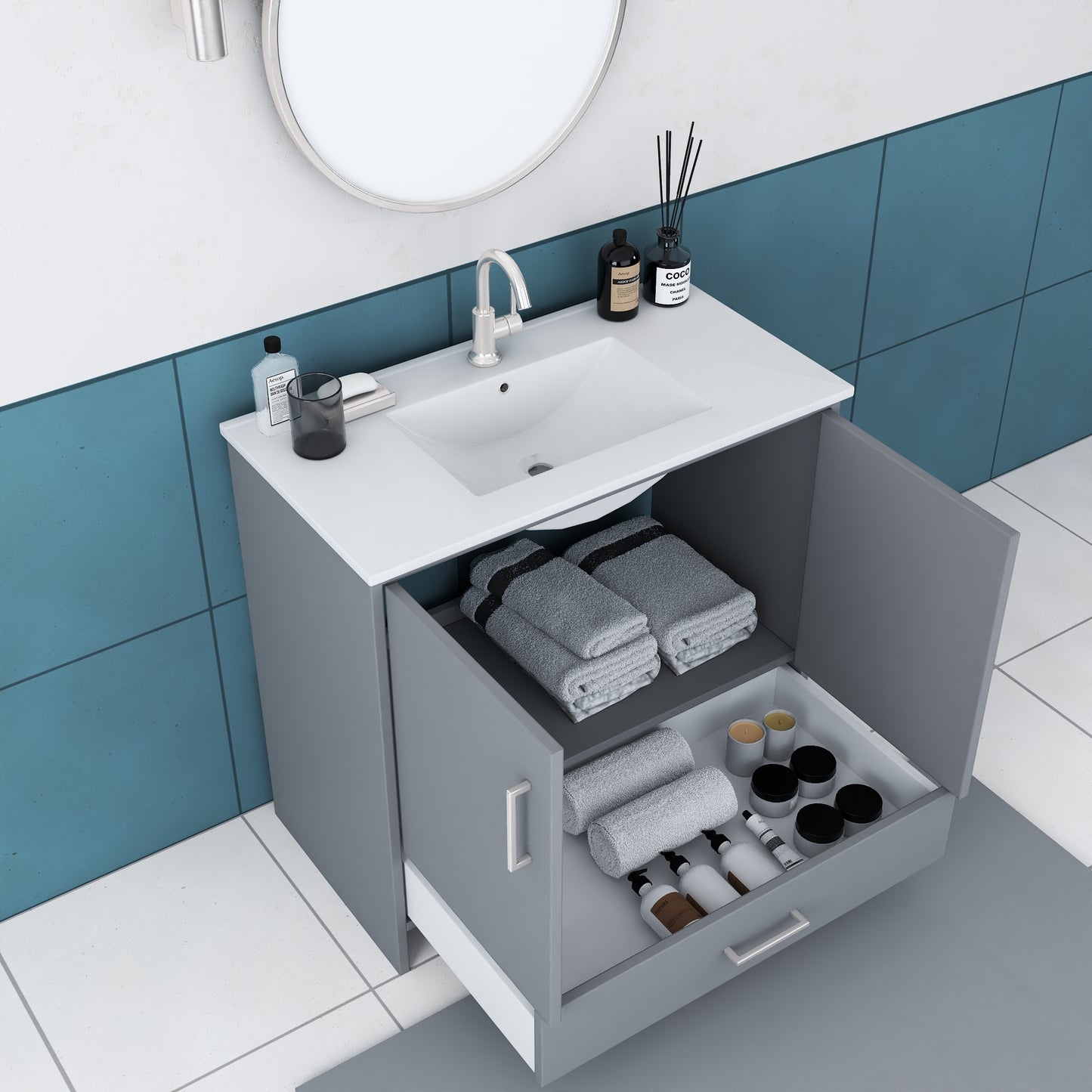 Norway 36" Bathroom Vanity with Counter top