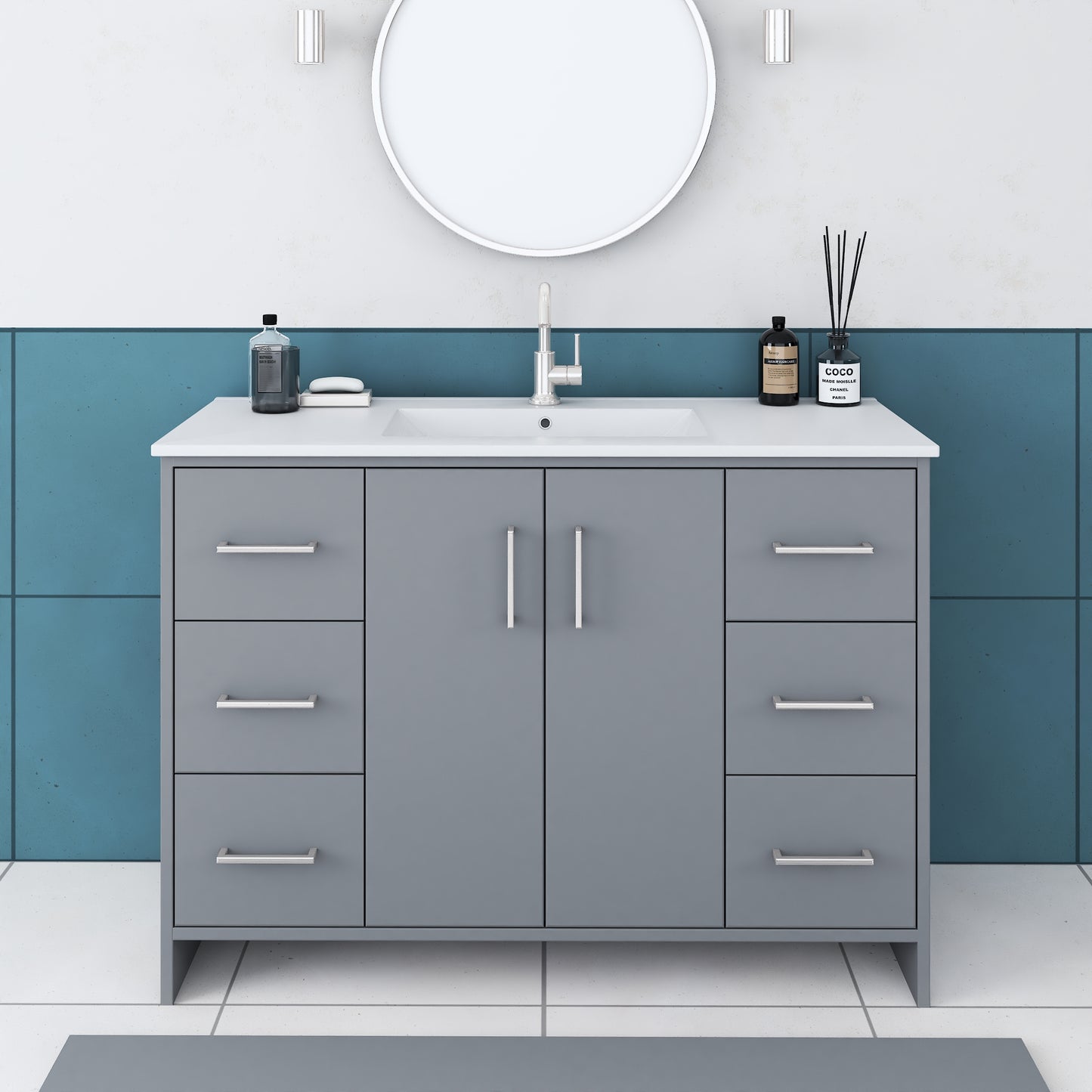 Norway 48" Bathroom Vanity with Counter top