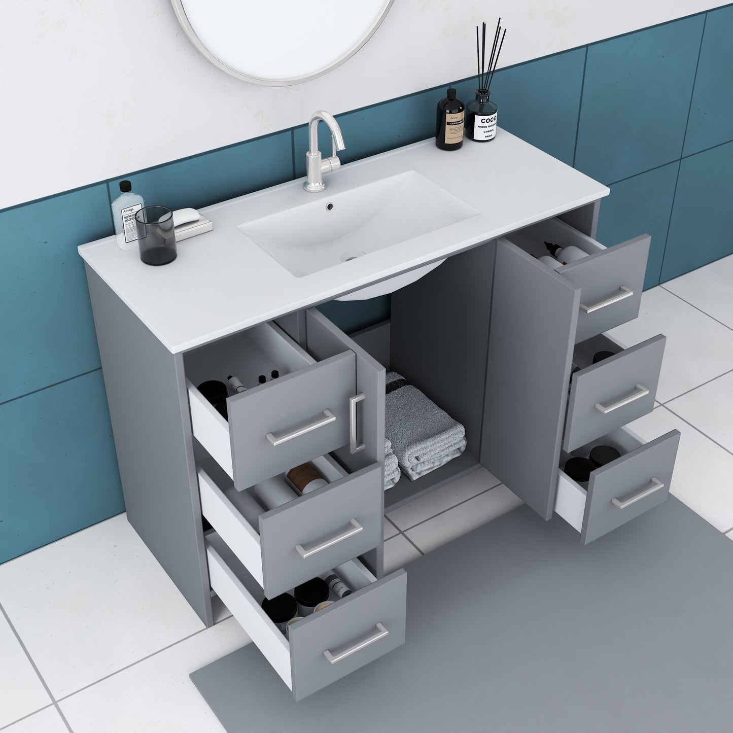 Norway 48" Bathroom Vanity with Counter top