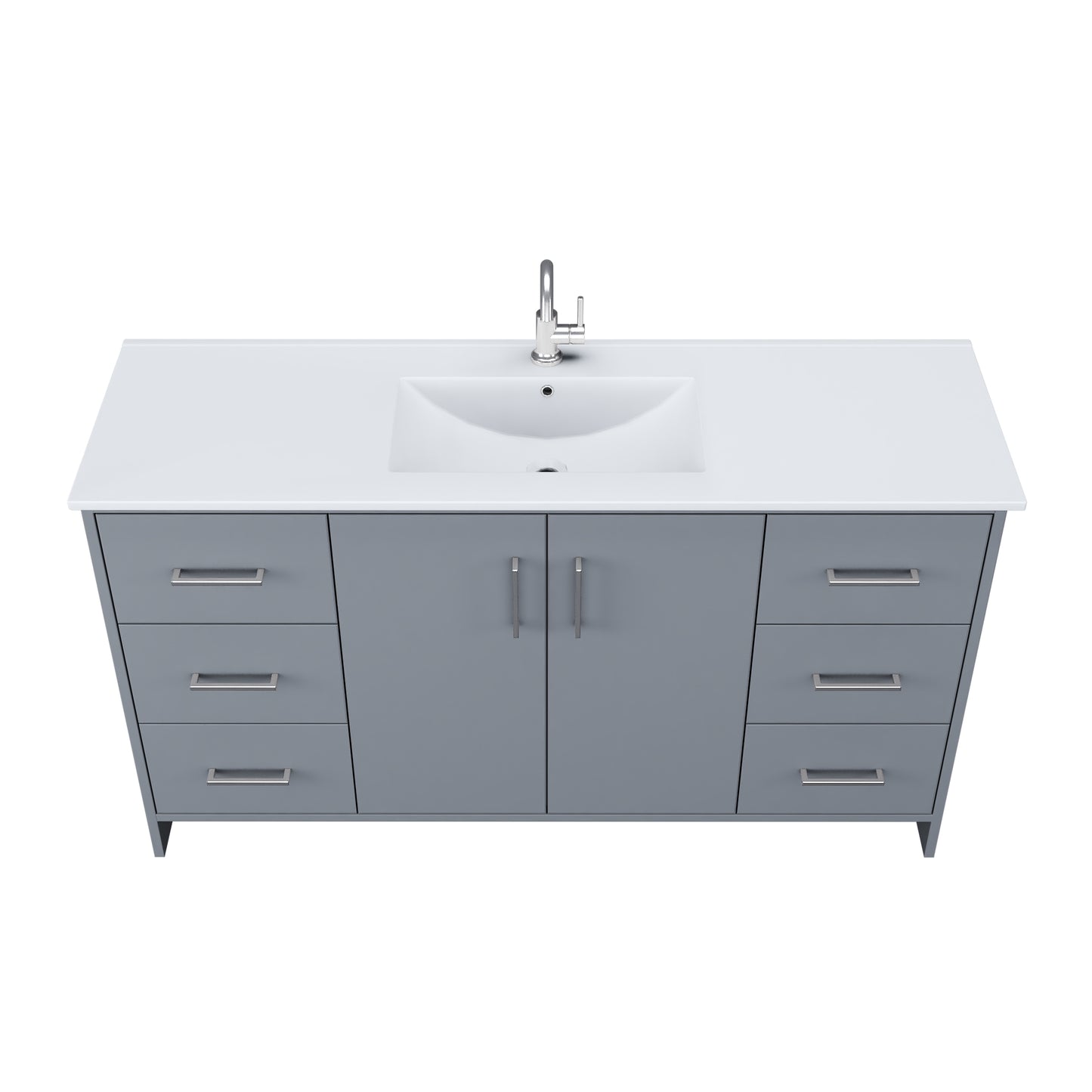 Norway 60" Single Sink Bathroom Vanity with Counter top