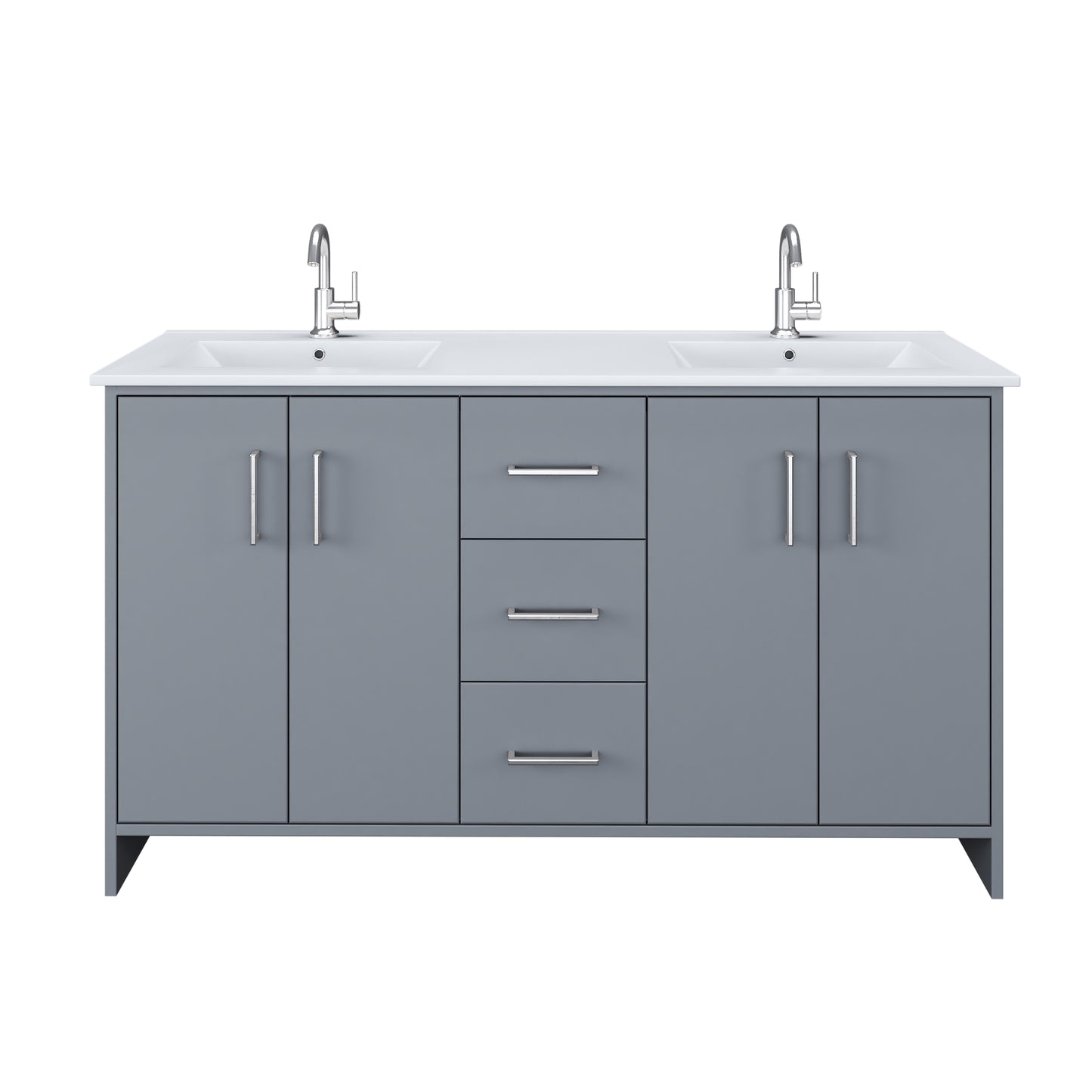 Norway 60" Double Sink Bathroom Vanity with Counter top