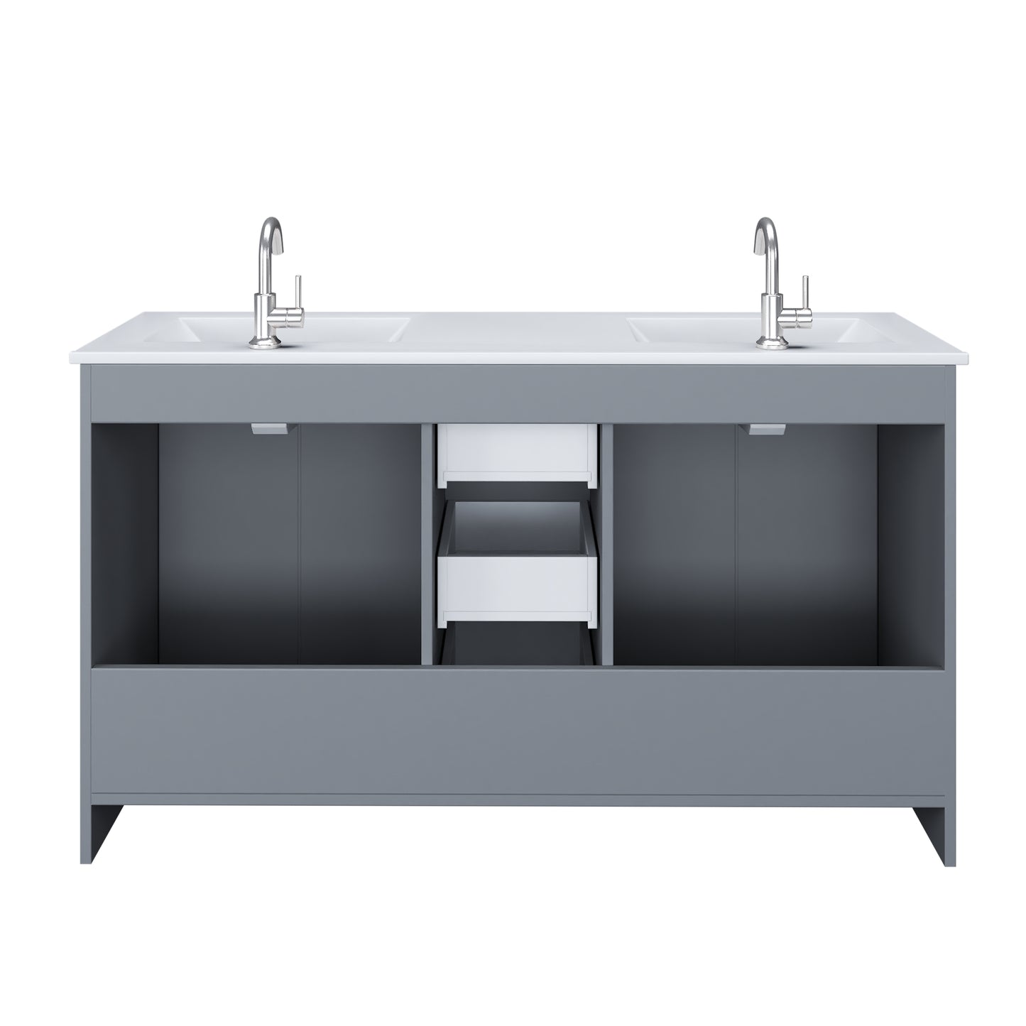 Norway 60" Double Sink Bathroom Vanity with Counter top