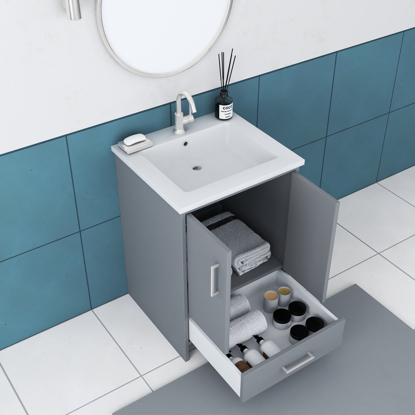 Norway 24" Bathroom Vanity with Counter top